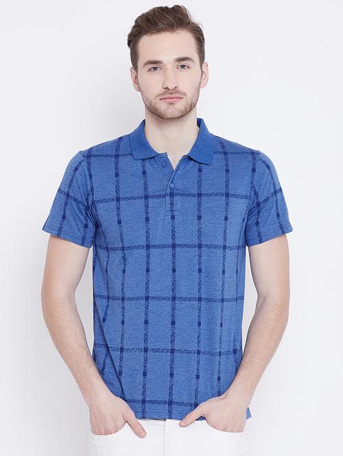 blue checkered polo t-shirt - 16026924 - Very Small Image - 1