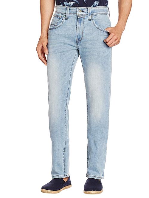 blue cotton light washed jeans - 16027880 - Very Small Image - 1