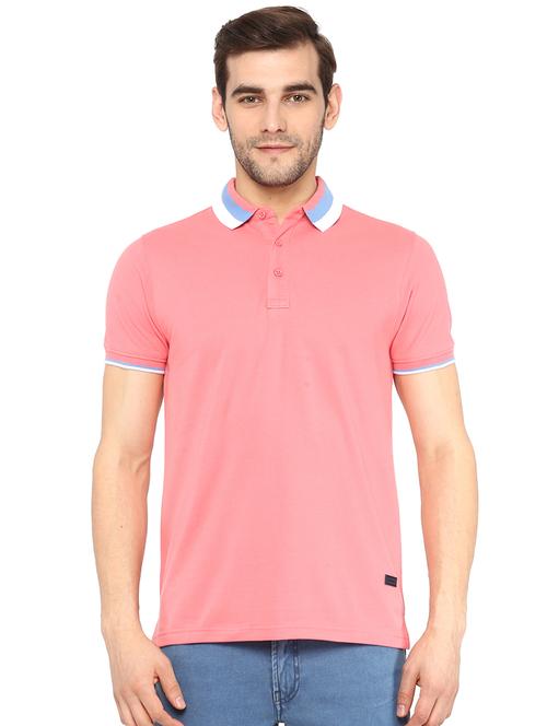 pink solid polo t-shirt - 16029484 - Very Small Image - 1