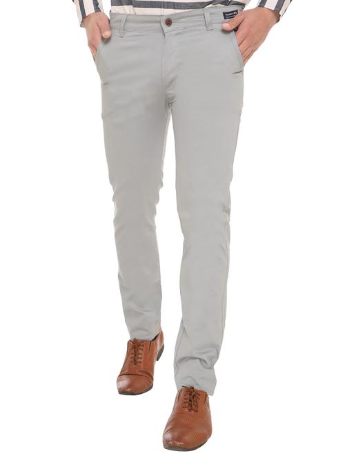 grey solid chinos - 16030569 - Very Small Image - 1