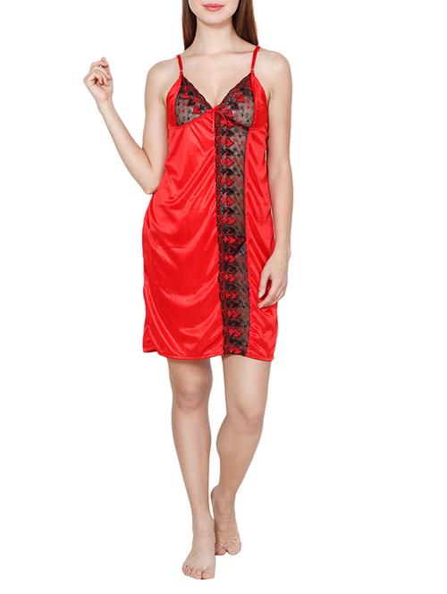 lace insert babydoll - 16030788 - Very Small Image - 1