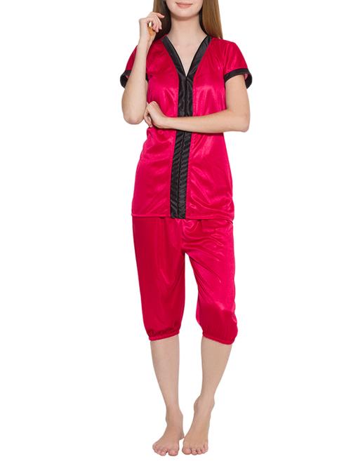 contrast detail nightwear set - 16030817 - Very Small Image - 1