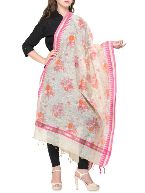 floral printed dupatta - 16039886 - Very Small Image - 1