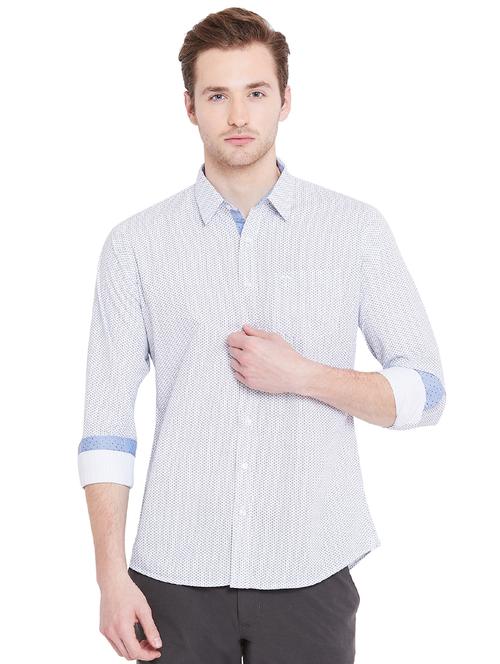 white printed casual shirt - 16040164 - Very Small Image - 1