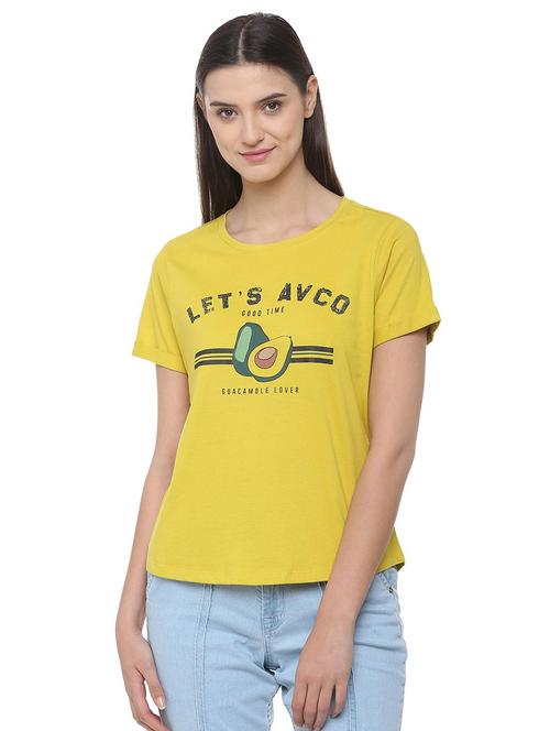 turn up sleeved graphic print tee - 16040458 - Very Small Image - 1