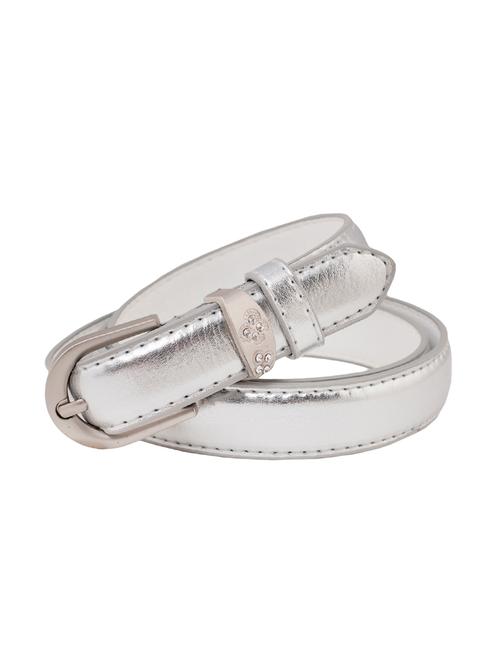silver leatherette (pu belt - 16040520 - Very Small Image - 1