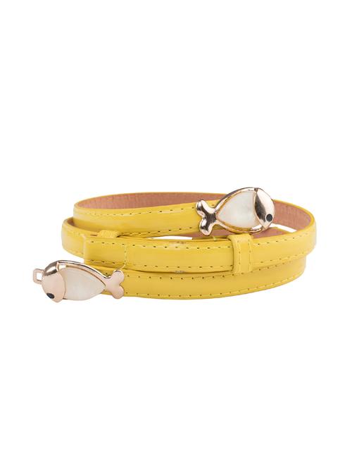 yellow leatherette (pu belt - 16040563 - Very Small Image - 1