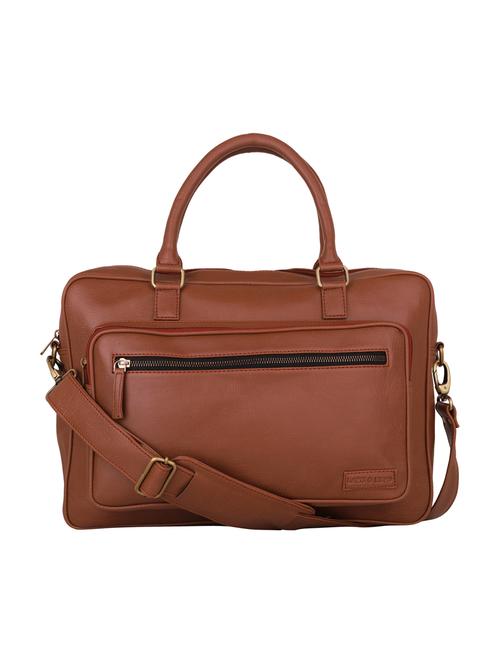 tan leatherette laptopbag - 16040752 - Very Small Image - 1