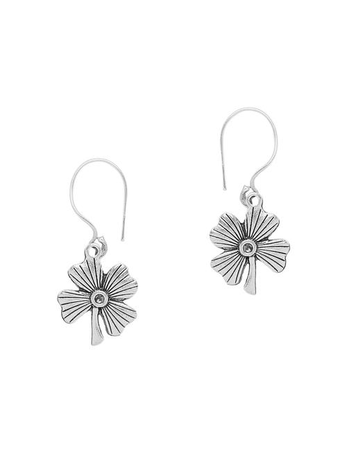 silver metal drop earring - 16040805 - Very Small Image - 1