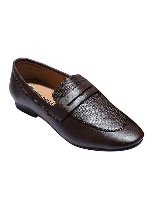 brown leatherette slipons - 16041166 - Very Small Image - 1