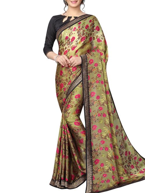 digital floral printed saree - 16041263 - Very Small Image - 1