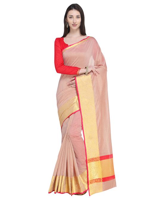 zari border banarasi saree with blouse - 16041336 - Very Small Image - 1