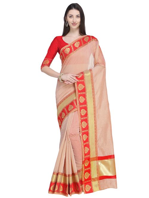 zari border banarasi saree with blouse - 16041337 - Very Small Image - 1