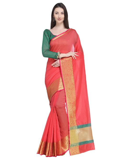 zari border banarasi saree with blouse - 16041338 - Very Small Image - 1