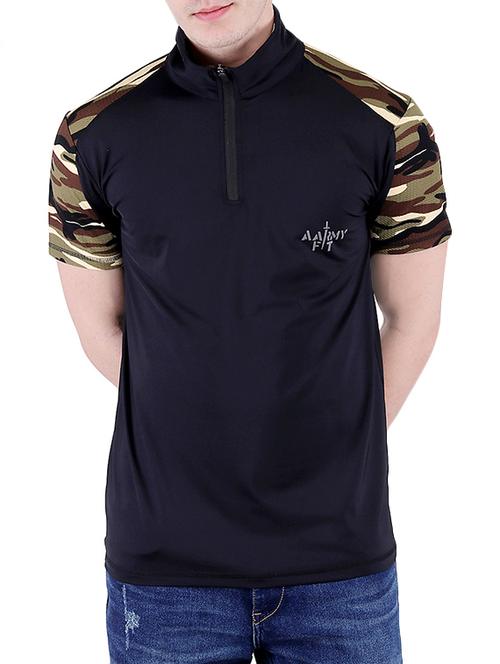 navy blue polyester raglan t-shirt - 16041527 - Very Small Image - 1