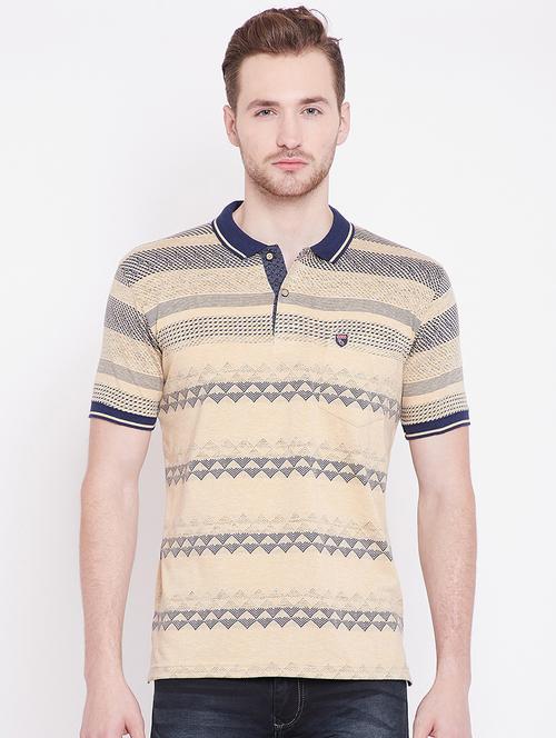 yellow geometric print collared tshirt - 16041722 - Very Small Image - 1