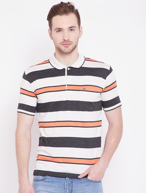 multi colored striped polo t-shirt - 16041740 - Very Small Image - 1
