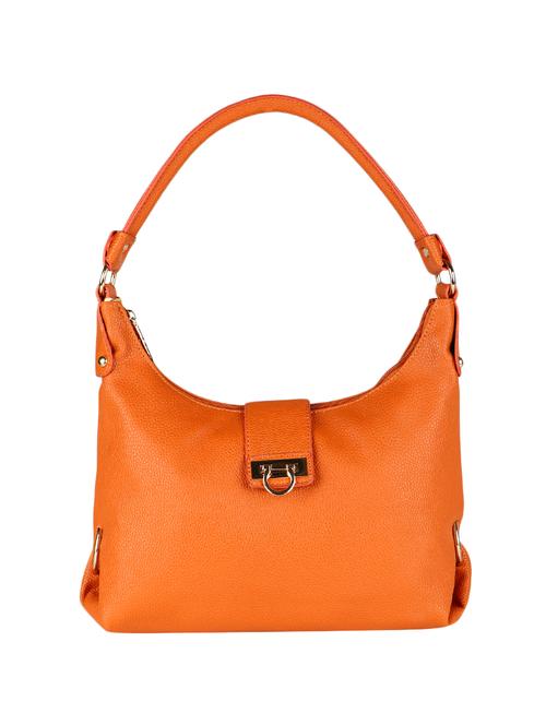 orange leatherette (pu) handbag - 16042215 - Very Small Image - 1