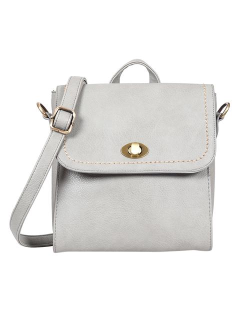 grey leatherette (pu) sling bag - 16042254 - Very Small Image - 1