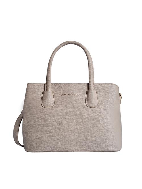 cream leatherette (pu) regular handbag - 16042415 - Very Small Image - 1
