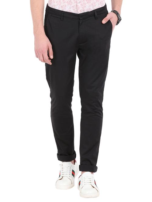 black solid chinos - 16042536 - Very Small Image - 1