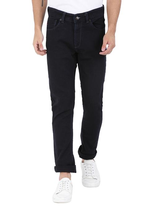 navy blue solid plain jeans - 16042771 - Very Small Image - 1