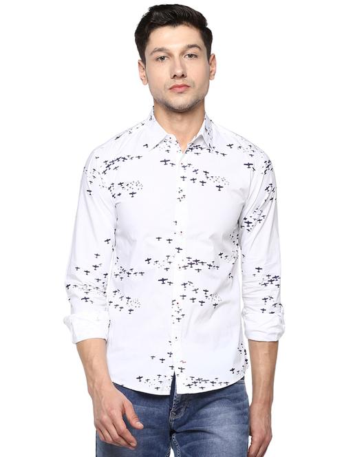 white printed casual shirt - 16043011 - Very Small Image - 1