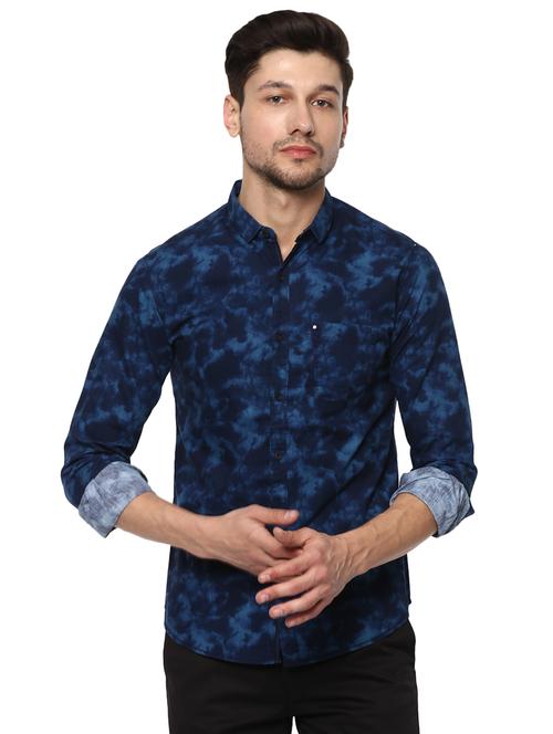 blue faded casual shirt - 16043092 - Very Small Image - 1