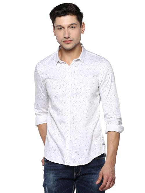 white printed casual shirt - 16043097 - Very Small Image - 1