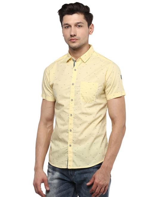 yellow printed casual shirt - 16043220 - Very Small Image - 1