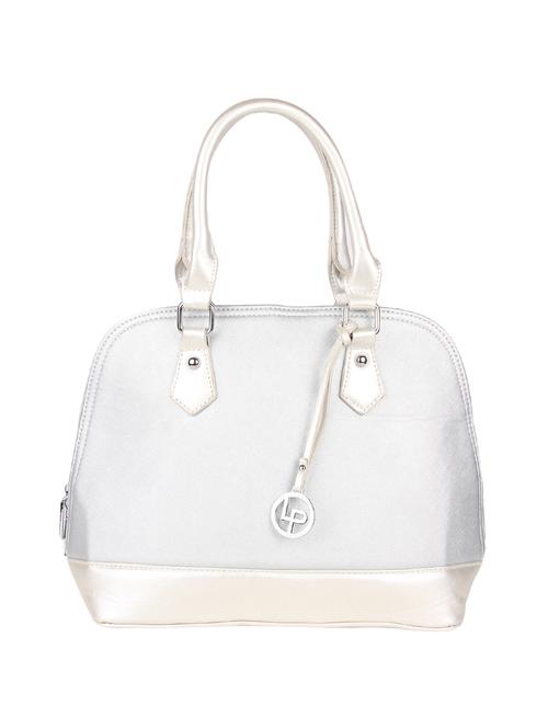 silver leatherette (pu) fashion satchel - 16044014 - Very Small Image - 1