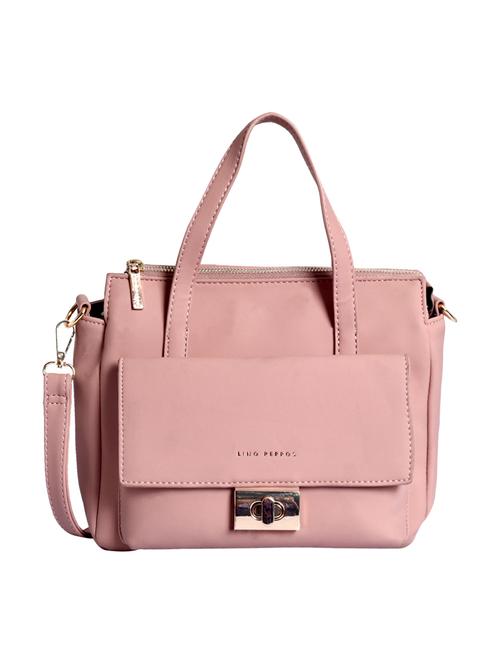 pink leatherette (pu) fashion satchel - 16044030 - Very Small Image - 1