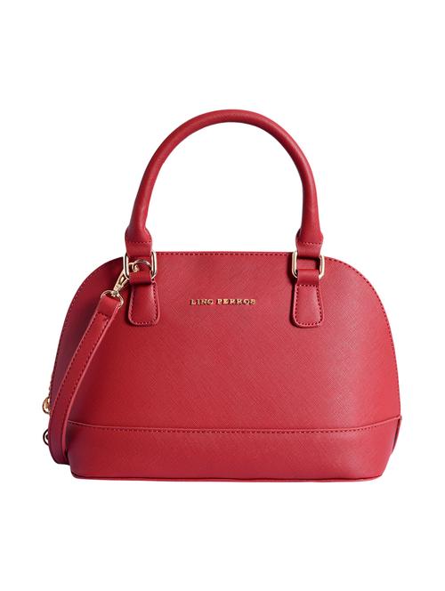 red leatherette (pu) fashion satchel - 16044044 - Very Small Image - 1