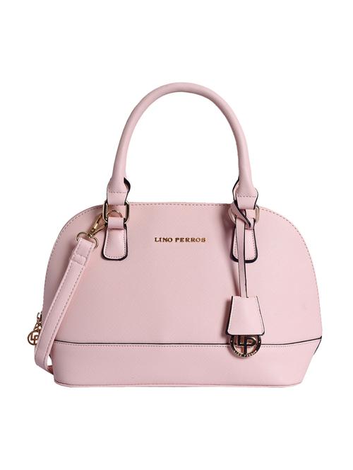 pink leatherette (pu) satchel - 16044051 - Very Small Image - 1