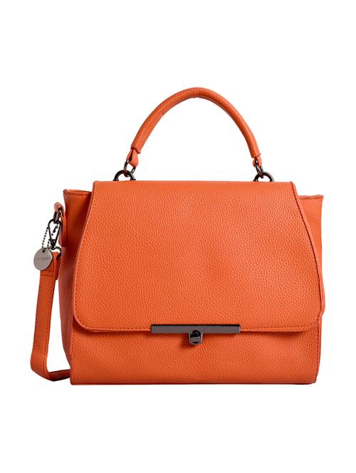 orange leatherette (pu) satchel - 16044133 - Very Small Image - 1