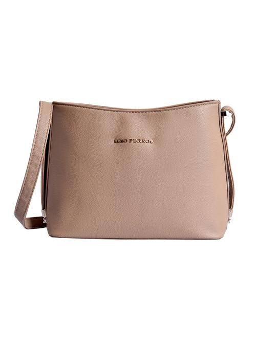 brown leatherette (pu) sling bag - 16044332 - Very Small Image - 1