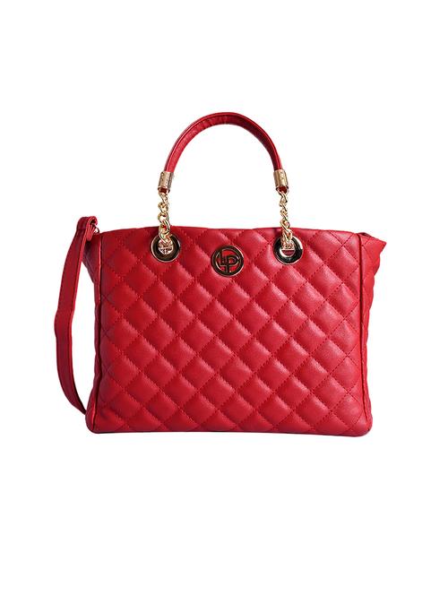 red leatherette (pu) satchel - 16044376 - Very Small Image - 1