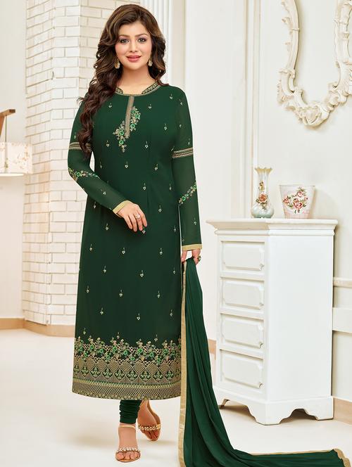 embroidered unstitched suit - 16045837 - Very Small Image - 1