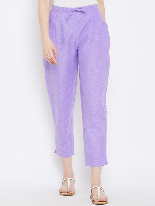 pleat detail drawstring cropped pant - 16046995 - Very Small Image - 1