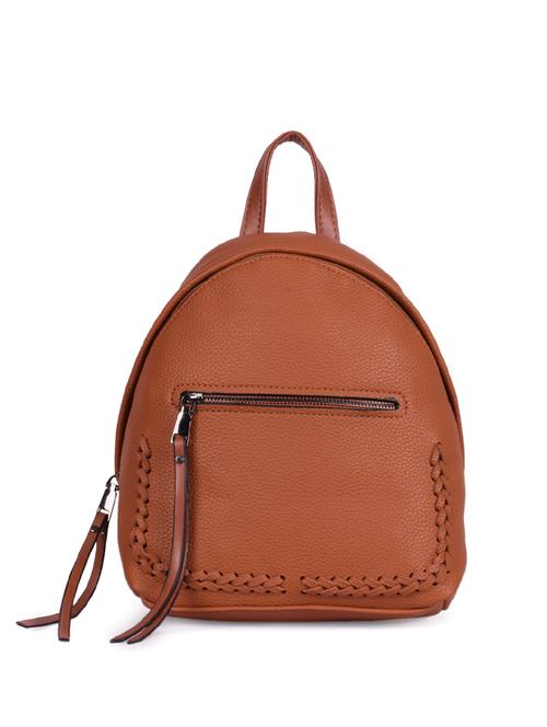 tan leatherette (pu) fashion backpack - 16047372 - Very Small Image - 1