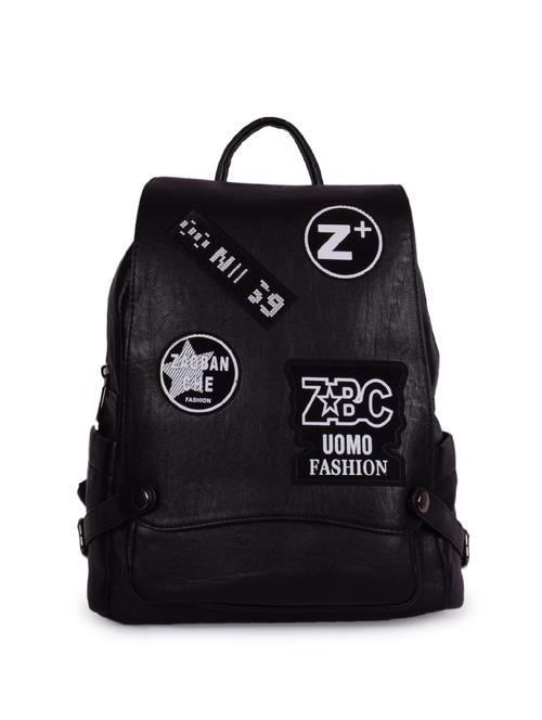 black leatherette (pu) fashion backpack - 16047379 - Very Small Image - 1