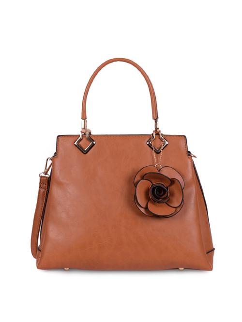 tan leatherette (pu) handbag - 16047406 - Very Small Image - 1
