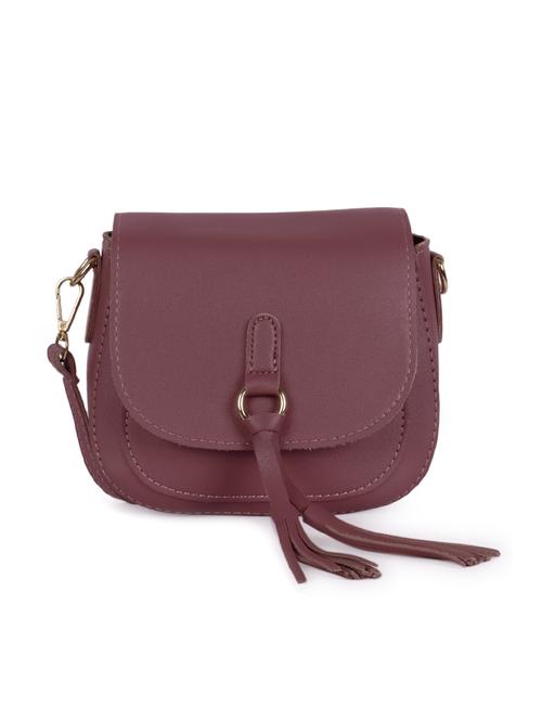 purple leatherette (pu) sling bag - 16047434 - Very Small Image - 1