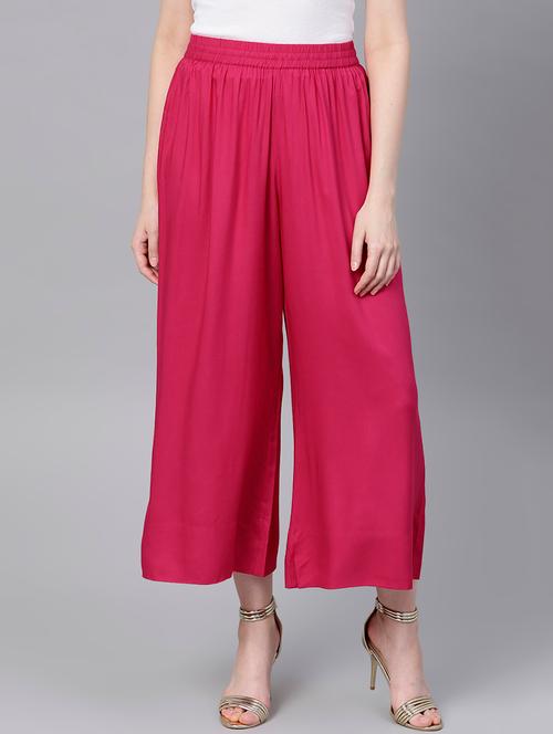 fuchsia straight palazzo - 16047459 - Very Small Image - 1
