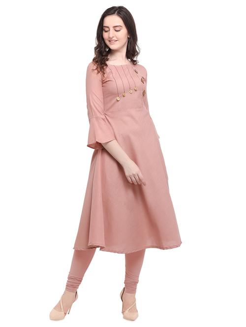 bell sleeved flared kurta - 16048125 - Very Small Image - 1
