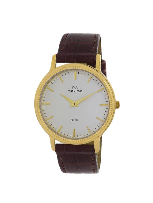 leatherette strap analog watch (47620lmgy) - 16048673 - Very Small Image - 1