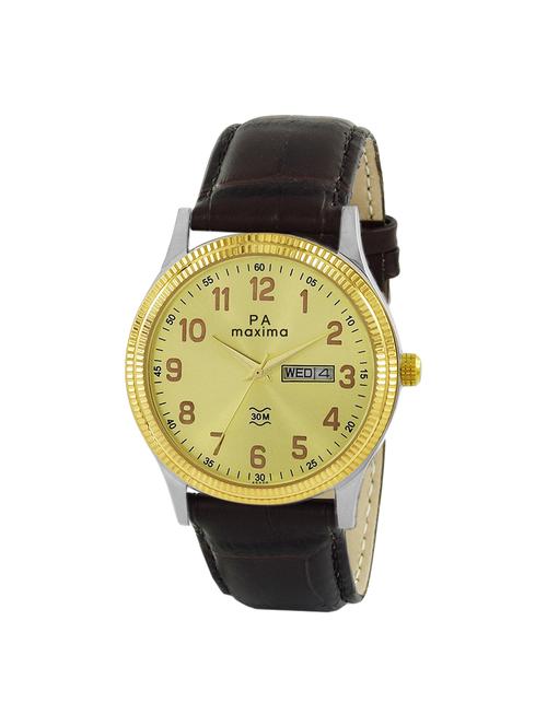 leatherette strap analog watch (45220lmgt) - 16048754 - Very Small Image - 1
