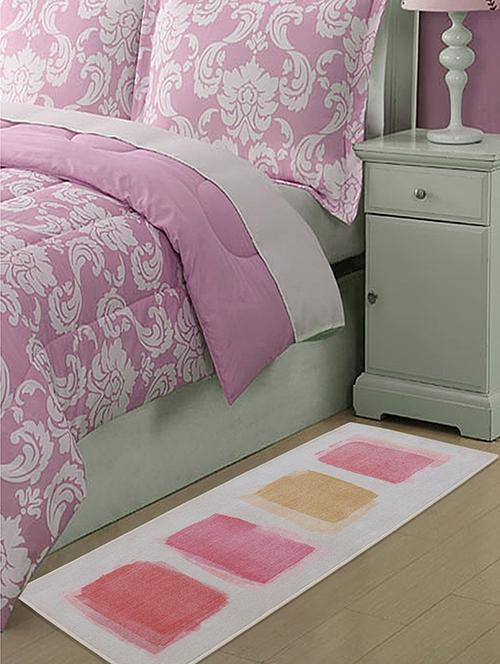 blosso pink color premium qualty modern pattern polyamide nylon lens flare rug runner - 16048993 - Very Small Image - 1