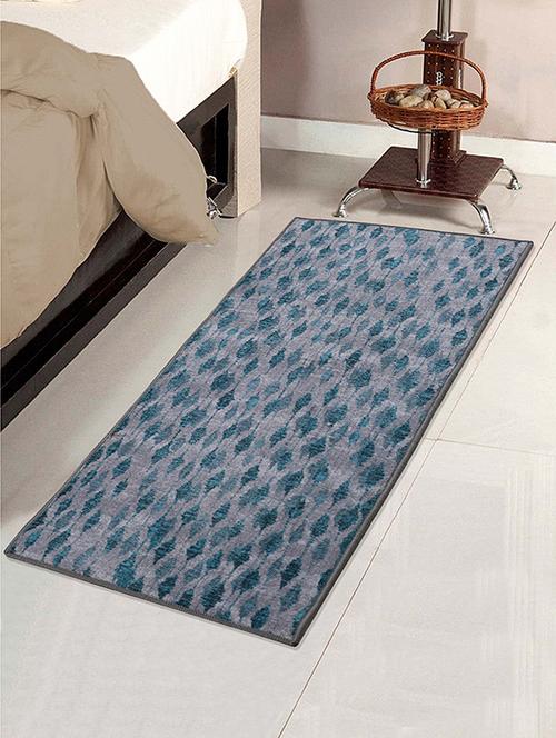 teal blue color premium qualty floral pattern polyamide nylon pendant rug runner - 16048996 - Very Small Image - 1