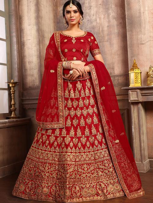 embroidered kalidaar lehenga - 16049249 - Very Small Image - 1
